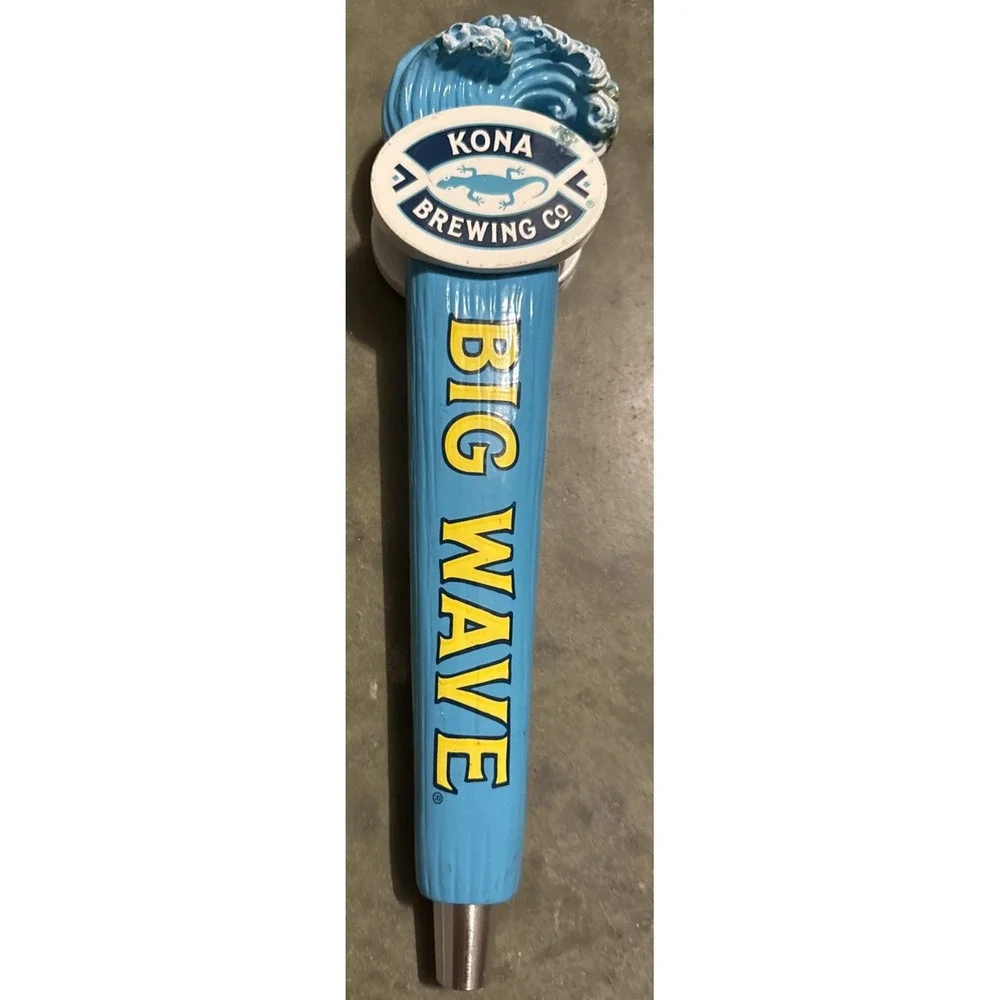 Kona Brewing CO. Beer Tap Handle Big Wave Blue 11.5